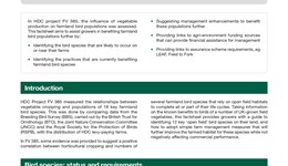 Management of farmland birds on vegetable farms